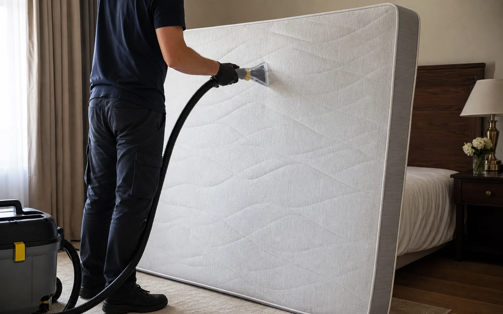 Nettoyage professionnel du revers d’un matelas à Lingolsheim