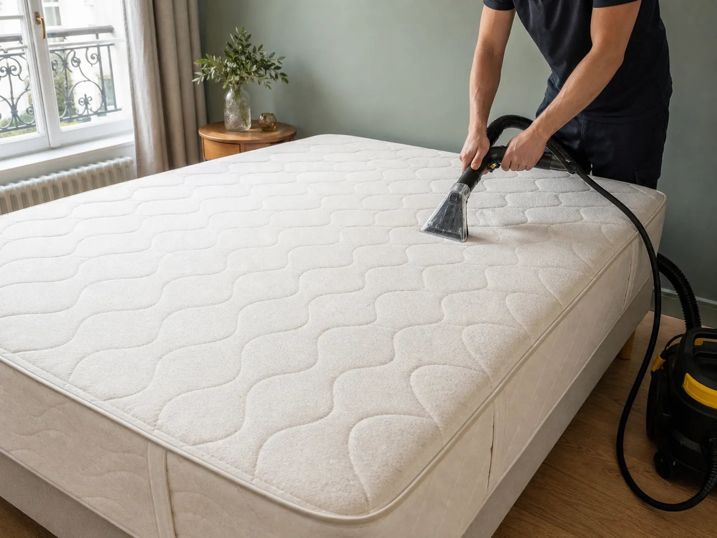 Nettoyage professionnel de la face supérieure d’un matelas à Schiltigheim